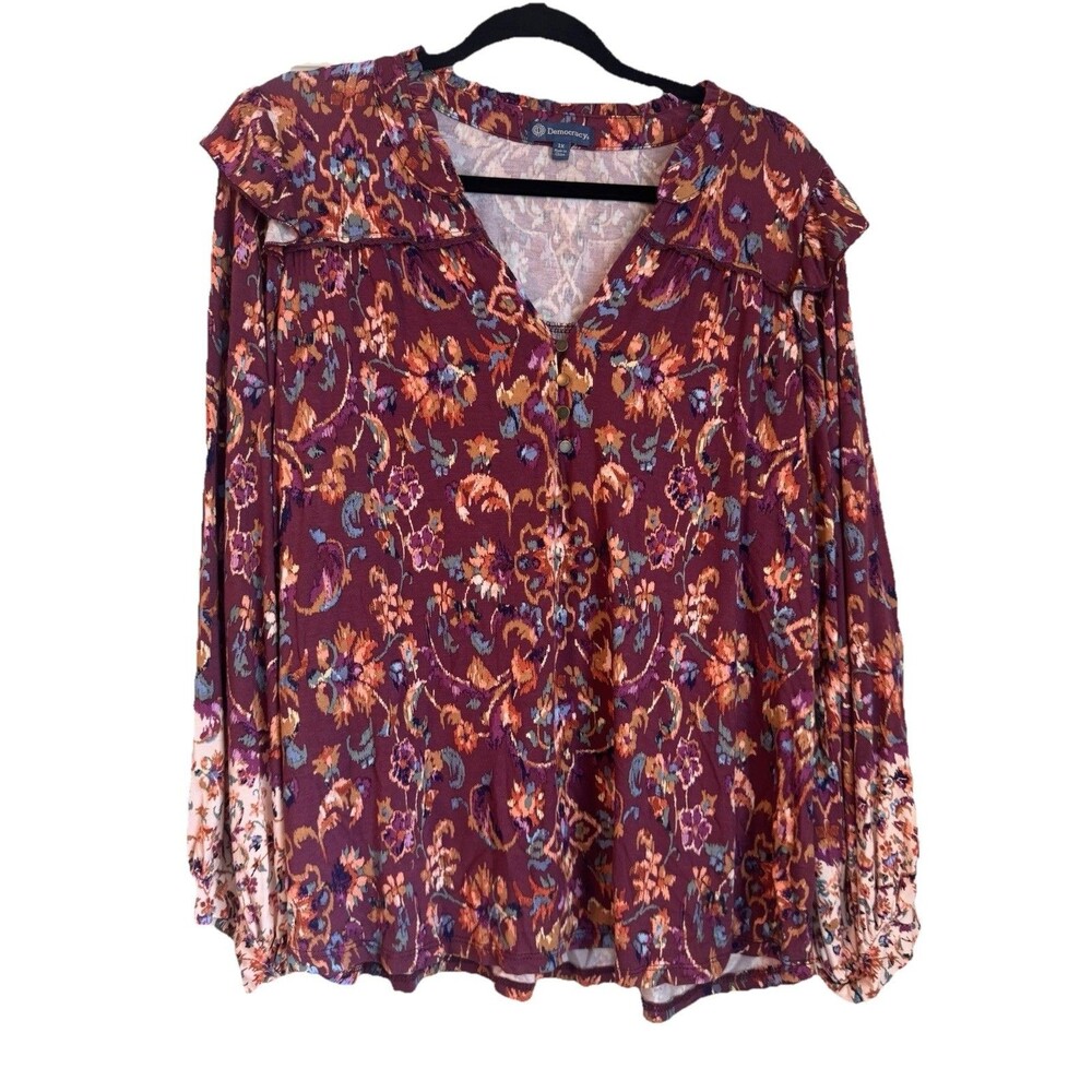 Democracy Top Womens Blouse NWT Size 1X Plus Size